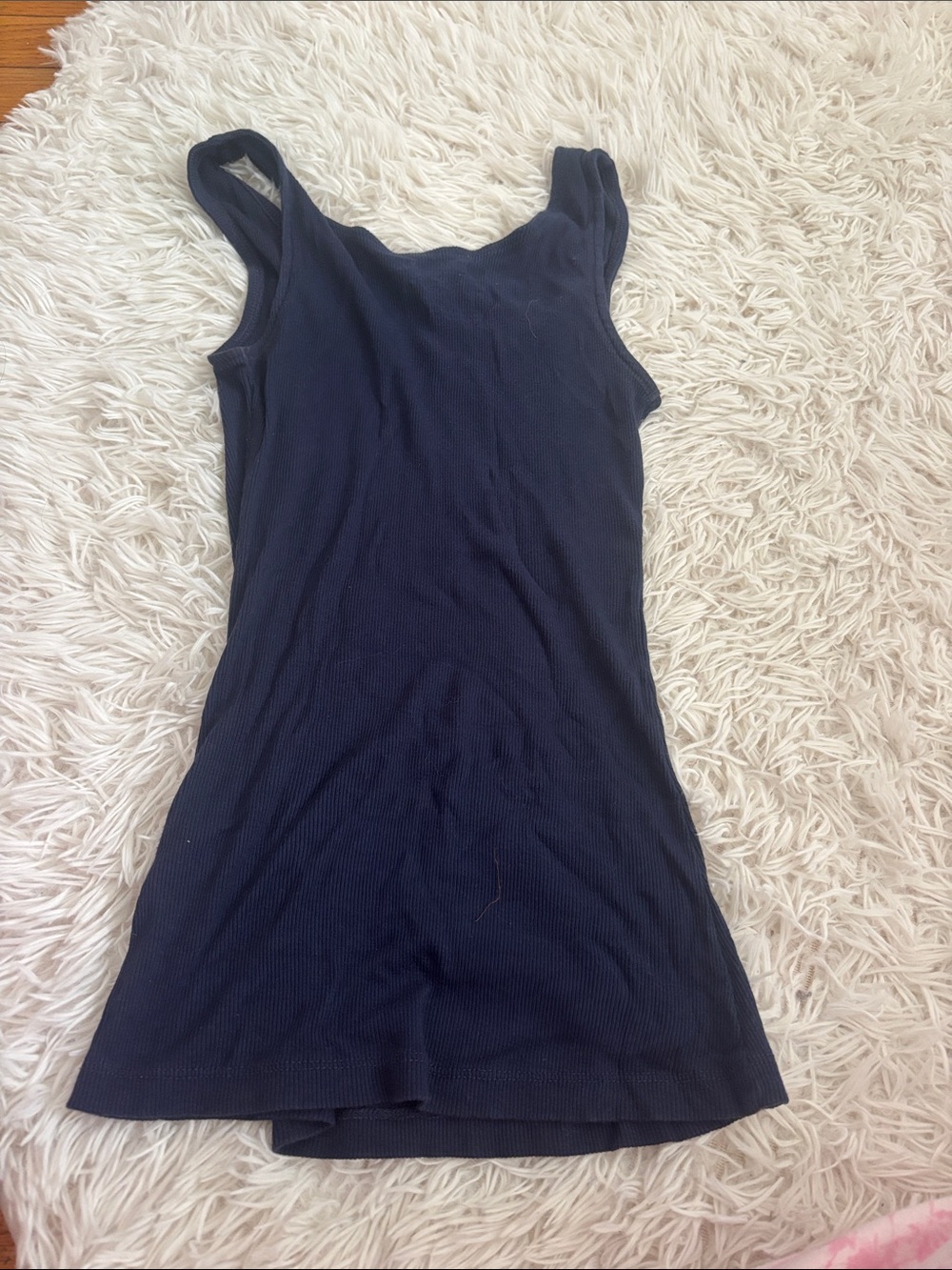 True Religion Navy Tank with Rhinestone 'True Class' Script - Picture 2 of 3